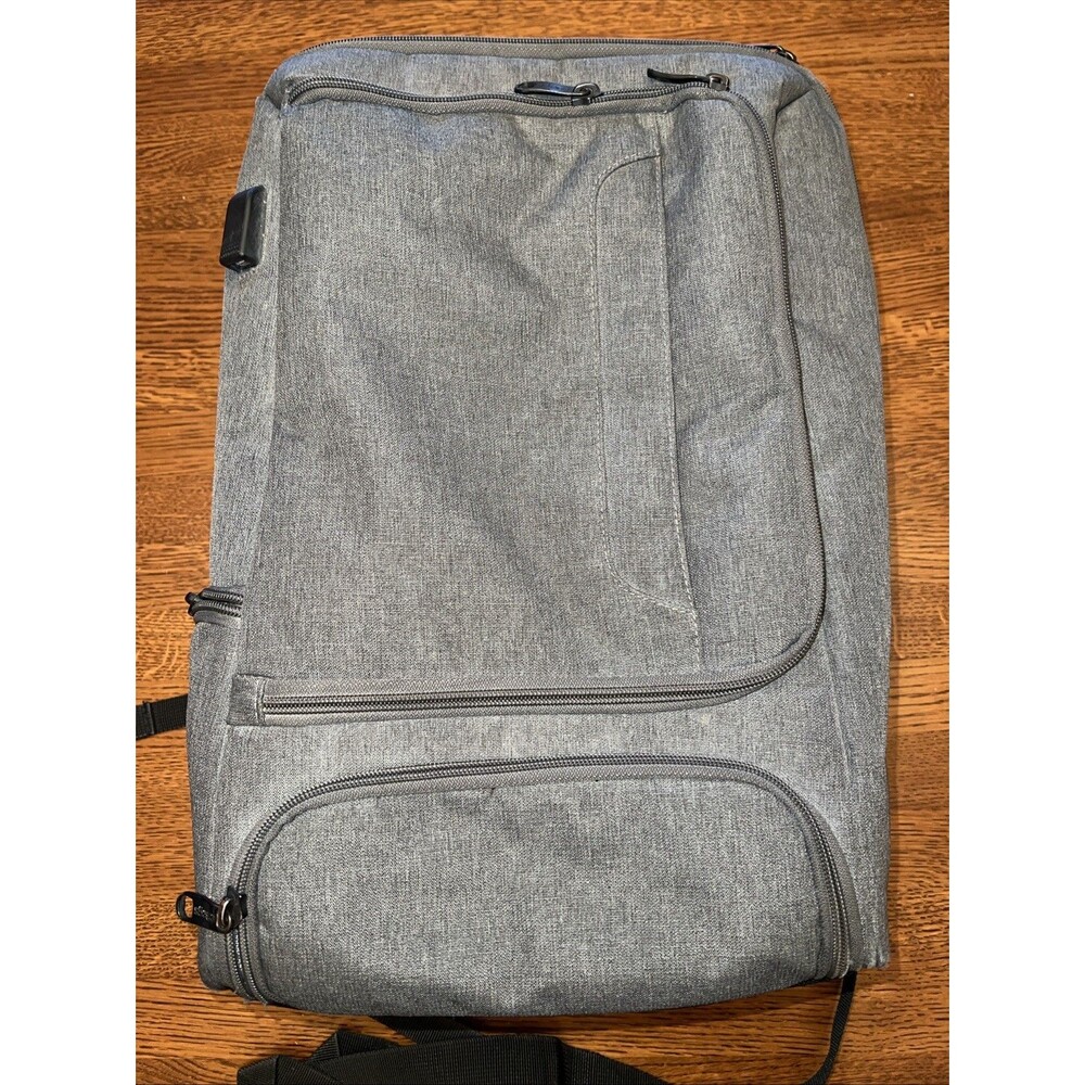 eBags Professional Slim Laptop Backpack Weekender Grey Travel Career Briefcase